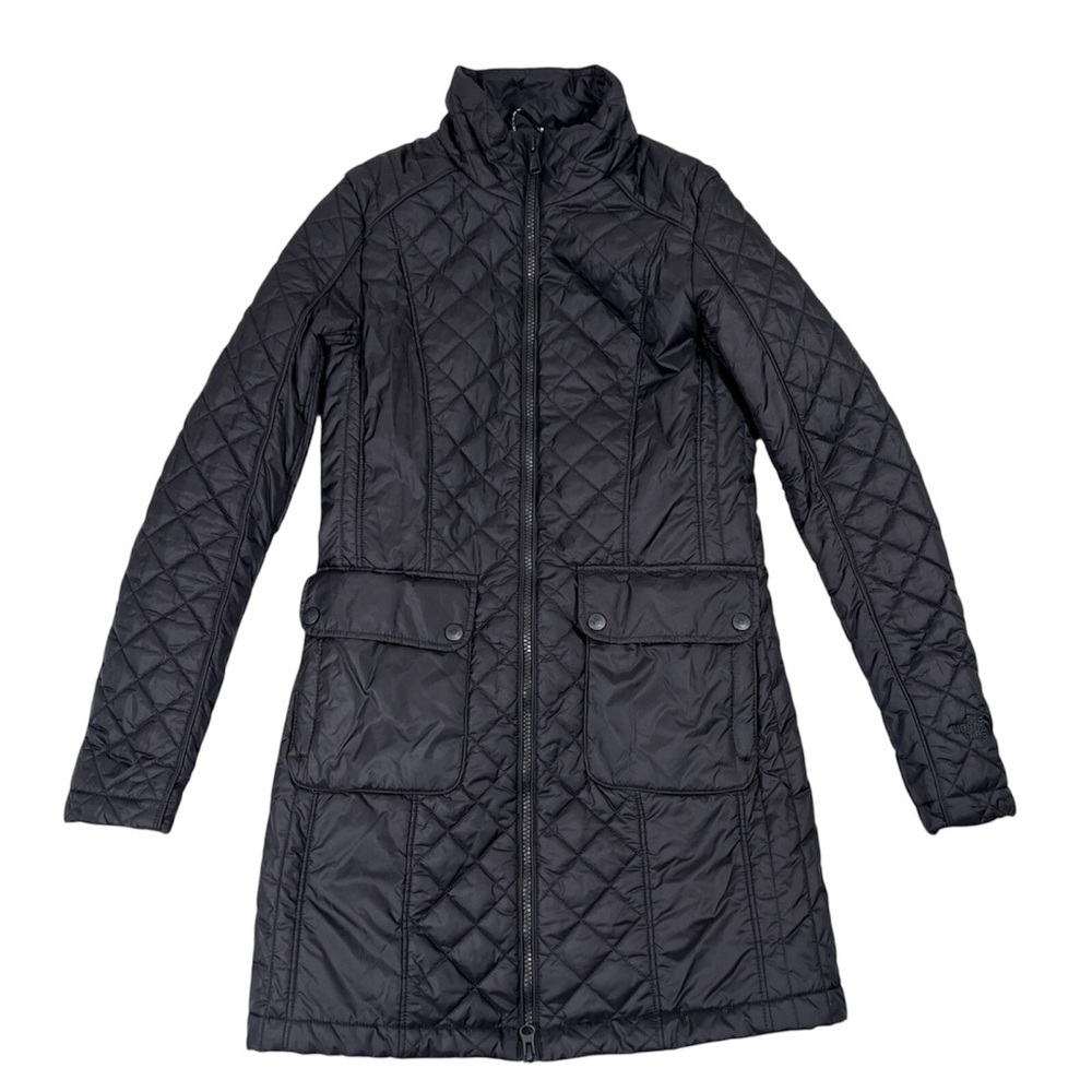 The North Face Black Primaloft Quilted Long Outdoor Jacket Women’s Size XS
